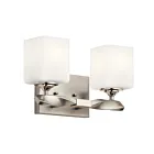Kichler 55001NI 2-Lights Brushed Nickel 75W Vanity Light