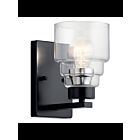 Kichler 55010BK 1-Light Black 75W Wall Sconce