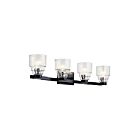 Kichler 55013BK 4-Lights Black 75W Vanity Light
