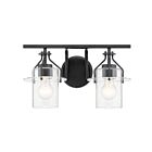 Kichler Everett 55078BK 2-Lights Black 150W Vanity Light