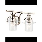Kichler 55078PN 2-Lights Polished Nickel 75W Vanity Light