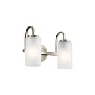 Kichler 55086NI 2-Lights Brushed Nickel 75W Vanity Light