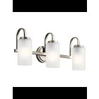 Kichler 55087NI 3-Lights Brushed Nickel 75W Vanity Light