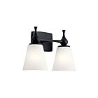 Kichler 55091BK 2-Lights Black 75W Vanity Light