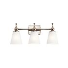 Kichler 55092PN 3-Lights Polished Nickel 75W Vanity Light