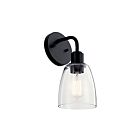 Kichler 55100BK 1-Light Black 60W Vanity Light