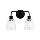 Kichler 55101BK 2-Lights Black 60W Vanity Light