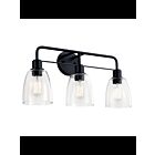 Kichler 55102BK 3-Lights Black 60W Vanity Light