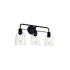 Kichler 55102BK 3-Lights Black 60W Vanity Light