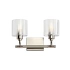 Kichler 55106SN 2-Lights Satin Nickel 75W Vanity Light