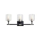 Kichler 55107BK 3-Lights Black 75W Vanity Light