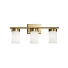 Kichler 55112BNB 3-Lights Brushed Natural Brass 100W Vanity Light