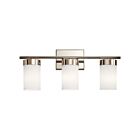 Kichler 55112PN 3-Lights Polished Nickel 100W Vanity Light