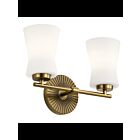 Kichler 55116BNB 2-Lights Brushed Natural Brass 75W Vanity Light