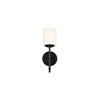 Kichler 55140BK 1-Light Black 75W Vanity Light