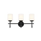 Kichler 55142BK 3-Lights Black 225W Vanity Light