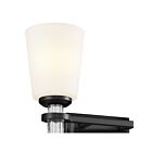 Kichler Rosalind 55146BK 2-Lights Black 150W Vanity Light
