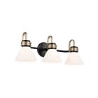 Kichler 55155BK 3-Lights Black 180W Vanity Light