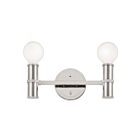Kichler 55158PN 2-Lights Polished Nickel 120W Vanity Light