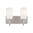 Kichler 55162PN 2-Lights Polished Nickel 120W Vanity Light