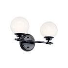 Kichler Benno 55171BK 2-Lights Black 10W Vanity Light