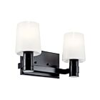 Kichler Adani 55175BK 2-Lights Black 120W Vanity Light