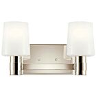 Kichler 55175PN Adani 2-Lights 120W Polished Nickel Vanity Light