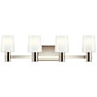 Kichler 55177PN Adani 4-Lights 240W Polished Nickel Vanity Light