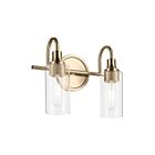 Kichler 55210CPZ Kavi 2-Lights 75W Champagne Bronze Bathroom Vanity Light