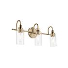Kichler 55211CPZ Kavi 3-Lights 75W Champagne Bronze Bathroom Vanity Light