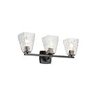 Kichler 55216BKWTR Marant 3-Lights 75W Black Bathroom Vanity Light