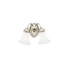 Kichler 6122NI 2-Lights Brushed Nickel 100W Vanity Light