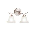 Kichler 6322NI 2-Lights Brushed Nickel 100W Vanity Light