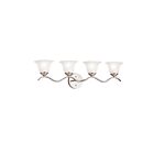 Kichler 6324NI 4-Lights Brushed Nickel 100W Vanity Light