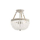 Kichler 38226 2-Lights Distressed Antique White 60W Semi-Flush Mount Ceiling Light