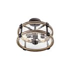 Kichler 38190 3-Lights Anvil Iron 60W Semi-Flush Mount Ceiling Light