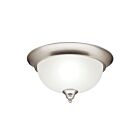 Kichler 8064NI 2-Lights Brushed Nickel 60W Flush Mount Ceiling Light