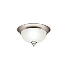 Kichler 8064NI 2-Lights Brushed Nickel 60W Flush Mount Ceiling Light
