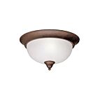 Kichler 8064TZ 2-Lights Tannery Bronze 60W Flush Mount Ceiling Light