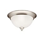 Kichler 8065NI 3-Lights Brushed Nickel 60W Flush Mount Ceiling Light