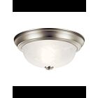 Kichler 8108NI 2-Lights Brushed Nickel 60W Flush Mount Ceiling Light