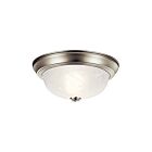 Kichler 8108NI 2-Lights Brushed Nickel 60W Flush Mount Ceiling Light