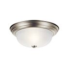 Kichler 8109NI 2-Lights Brushed Nickel 60W Flush Mount Ceiling Light