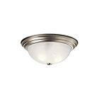 Kichler 8110NI 3-Lights Brushed Nickel 60W Flush Mount Ceiling Light
