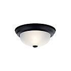 Kichler 8111BK 2-Lights Black 60W Flush Mount Ceiling Light