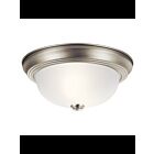 Kichler 8111NI 2-Lights Brushed Nickel 60W Flush Mount Ceiling Light