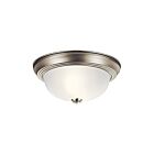 Kichler 8111NI 2-Lights Brushed Nickel 60W Flush Mount Ceiling Light