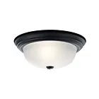 Kichler 8112BK 2-Lights Black 60W Flush Mount Ceiling Light