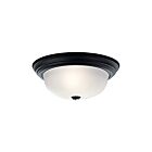 Kichler 8112BK 2-Lights Black 60W Flush Mount Ceiling Light
