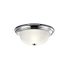 Kichler 8112CH 2-Lights Chrome 60W Flush Mount Ceiling Light